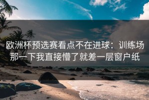 欧洲杯预选赛看点不在进球：训练场那一下我直接懵了就差一层窗户纸
