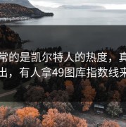 最反常的是凯尔特人的热度，真相呼之欲出，有人拿49图库指数线来对照