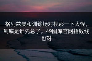 格列兹曼和训练场对视那一下太怪，到底是谁先急了，49图库官网指数线也对