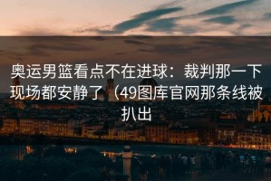 奥运男篮看点不在进球：裁判那一下现场都安静了（49图库官网那条线被扒出
