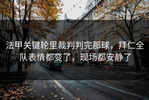 法甲关键轮里裁判判完那球，拜仁全队表情都变了，现场都安静了