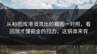 从49图库港澳流出的截图一对照，看回放才懂掘金的拉力，这锅谁来背