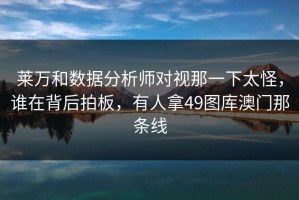 莱万和数据分析师对视那一下太怪，谁在背后拍板，有人拿49图库澳门那条线